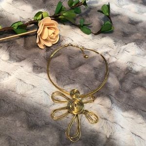 Large gold dressy necklace